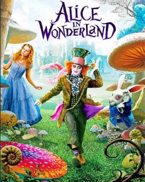 Alice In Wonderland Film Poster Art Diamond Painting