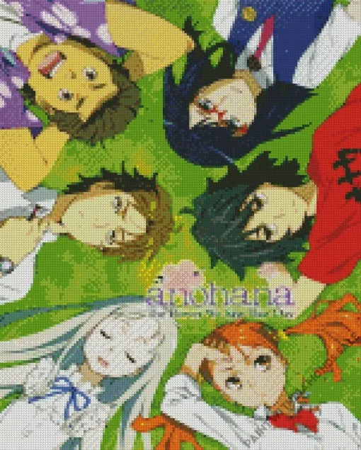 Anohana Characters Poster Diamond Painting