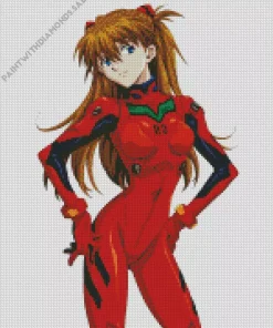 Asuka Langley Soryu Character Diamond Painting