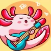 Axolotl playing guitar Diamond Paints