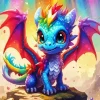 Baby Colorful Dragon Diamond Paintings