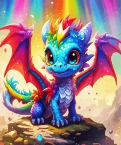 Baby Colorful Dragon Diamond Paintings