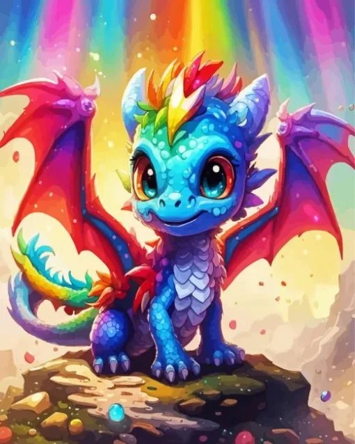 Baby Colorful Dragon Diamond Paintings