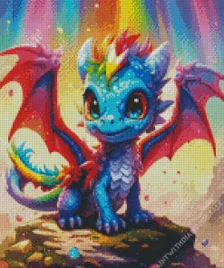 Baby Colorful Dragon Diamond Paints