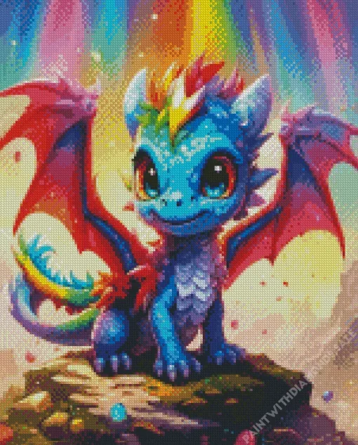 Baby Colorful Dragon Diamond Paints