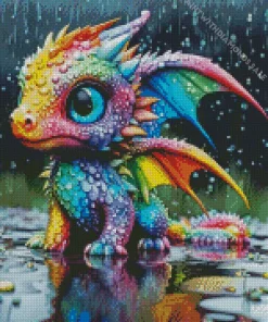 Baby rainbow dragon Diamond Paints