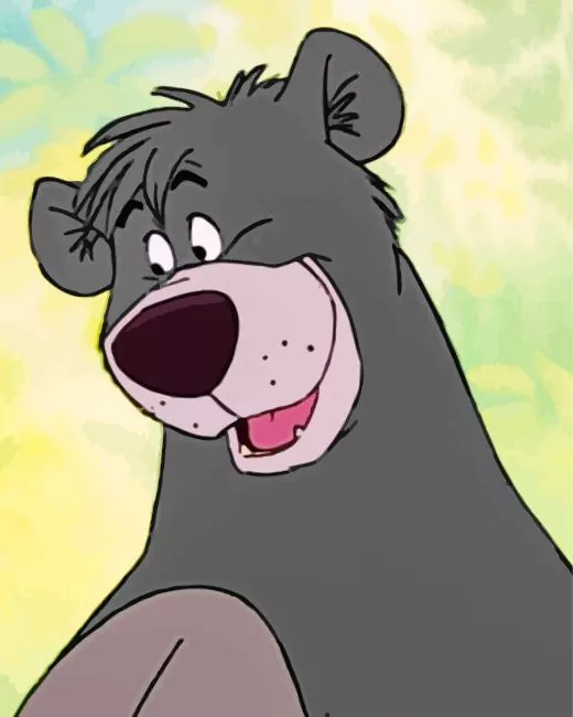 Baloo TaleSpin Diamond With Numbers Baloo TaleSpin Diamond Painting