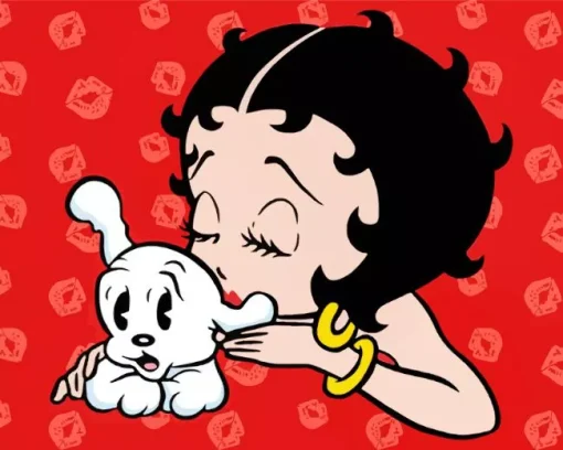 Betty Boop And Her Puppy Diamond Painting