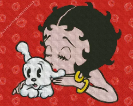 Betty Boop And Her Puppy Diamond Painting