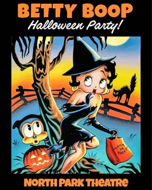 Betty Boop Halloween Party Diamond Painting