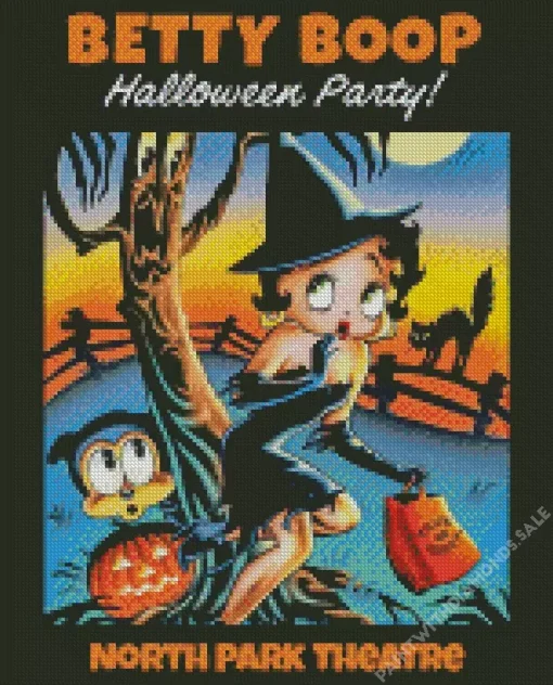 Betty Boop Halloween Party Diamond Painting