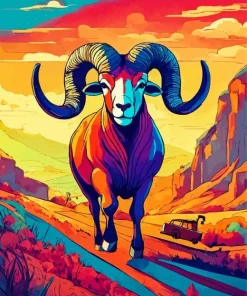 Bighorn Sheep Art Diamond Painting