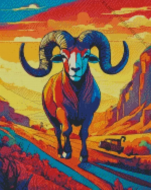 Bighorn Sheep Art Diamond Painting