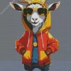 Bighorn Sheep In A Hoodie Diamond Painting