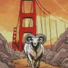 Bighorn Sheep In Golden Gate Diamond Painting