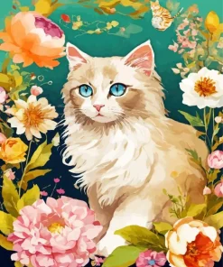 Birman Cat Art Diamond Painting