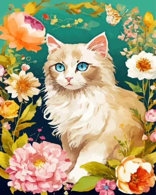 Birman Cat Art Diamond Painting