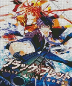 Black Bullet Anime Characters Art Diamond Painting