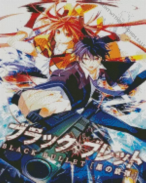 Black Bullet Anime Characters Art Diamond Painting