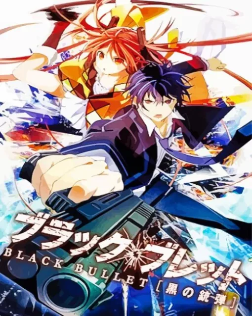 Black Bullet Anime Characters Art Diamond Painting