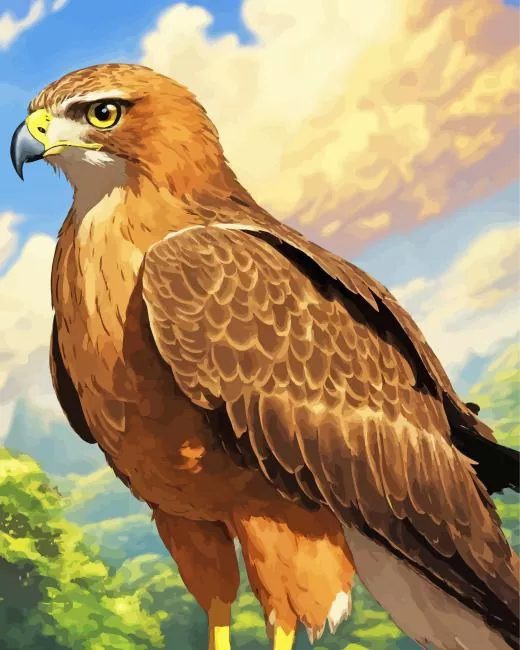 Black Kite Diamond With Numbers Black Kite Diamond Painting