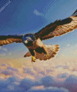 Black Kite Flying Diamond Painting