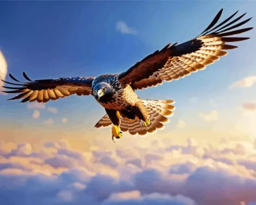 Black Kite Flying Diamond Painting