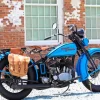 Blue Antique harley davidson Diamond Paints