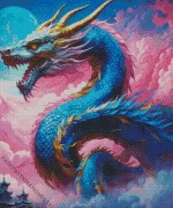 Blue Chinese Dragon Diamond Paints