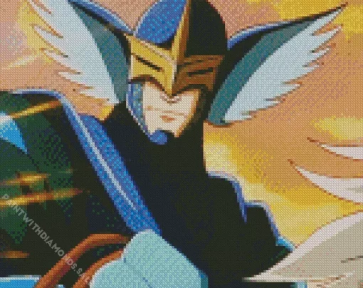 Blue Knight Anime Diamond Painting