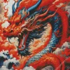 Blue Red chinese dragon Diamond Paints