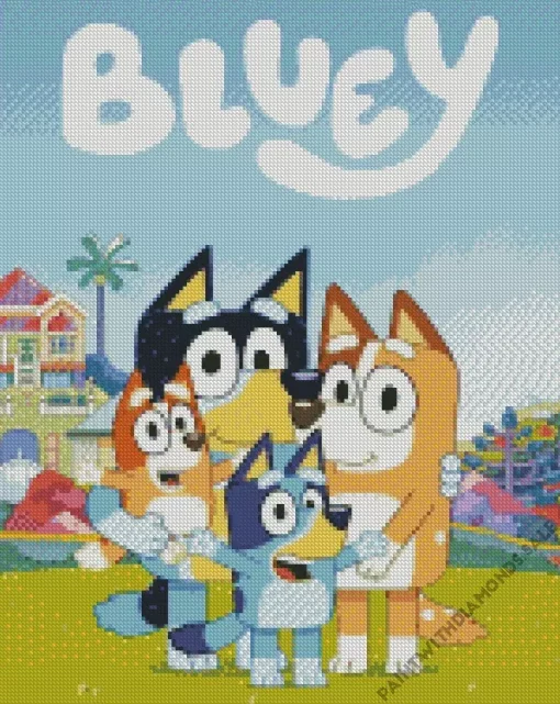 Bluey Poster Diamond Painting