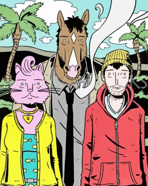 BoJack Horseman Characters Diamond Painting