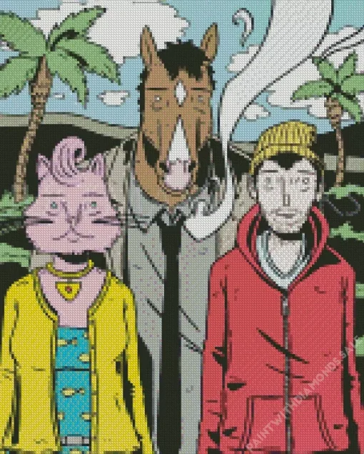 BoJack Horseman Characters Diamond Painting