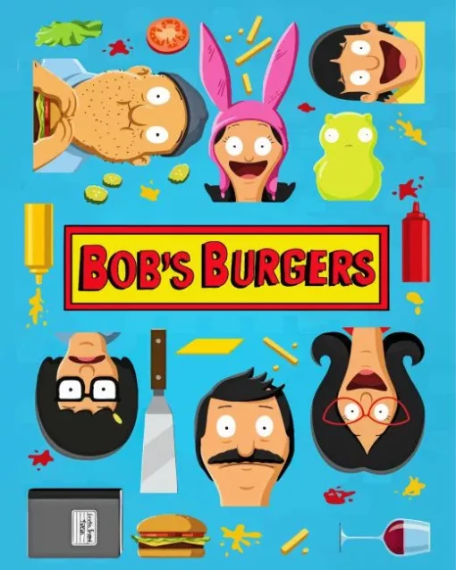 Bobs Burgers Cartoon Diamond Painting