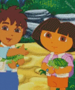 Boots Dora The Explorer Diamond Painting