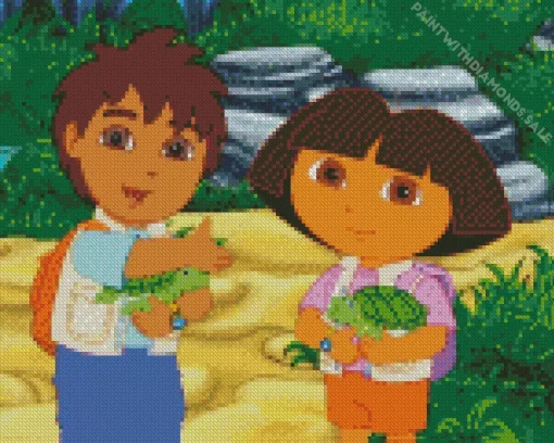 Boots Dora The Explorer Diamond Painting