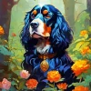 Boykin Spaniel With Flowers Diamond Painting