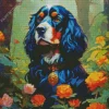 Boykin Spaniel With Flowers Diamond Painting