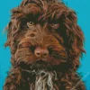 Brown Cockapoo Puppy Diamond Painting