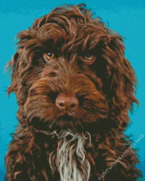 Brown Cockapoo Puppy Diamond Painting