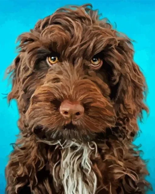 Brown Cockapoo Puppy Diamond Painting