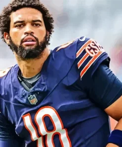 Caleb Williams chicago bears Diamond By Numbers