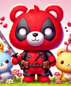 Care Bears Deadpool Diamond By Numbers