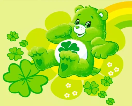 Care Bears Good Luck Bear Diamond By Numbers