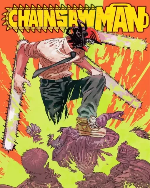 Chainsaw Man Poster Diamond Painting