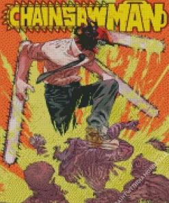 Chainsaw Man Poster Diamond Painting