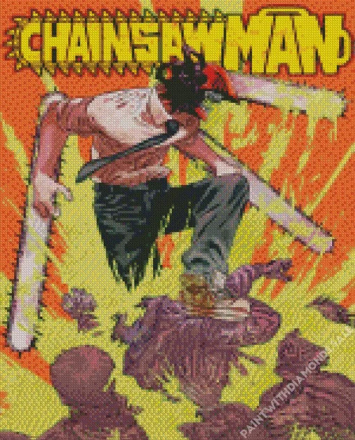 Chainsaw Man Poster Diamond Painting