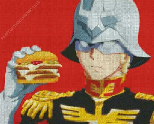 Char Aznable Mobile Suit Gundam Diamond Painting