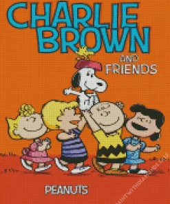 Charlie Brown With Friends Diamond Painting